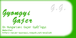 gyongyi gajer business card
